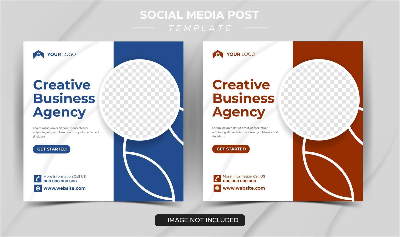 Creative business marketing expert instagram post template vector