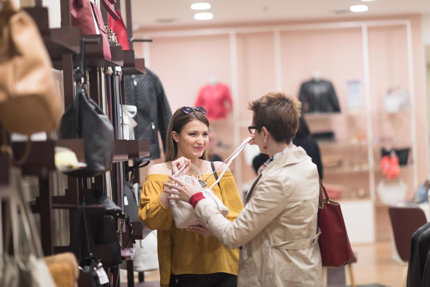 best friend shopping in big mall photo