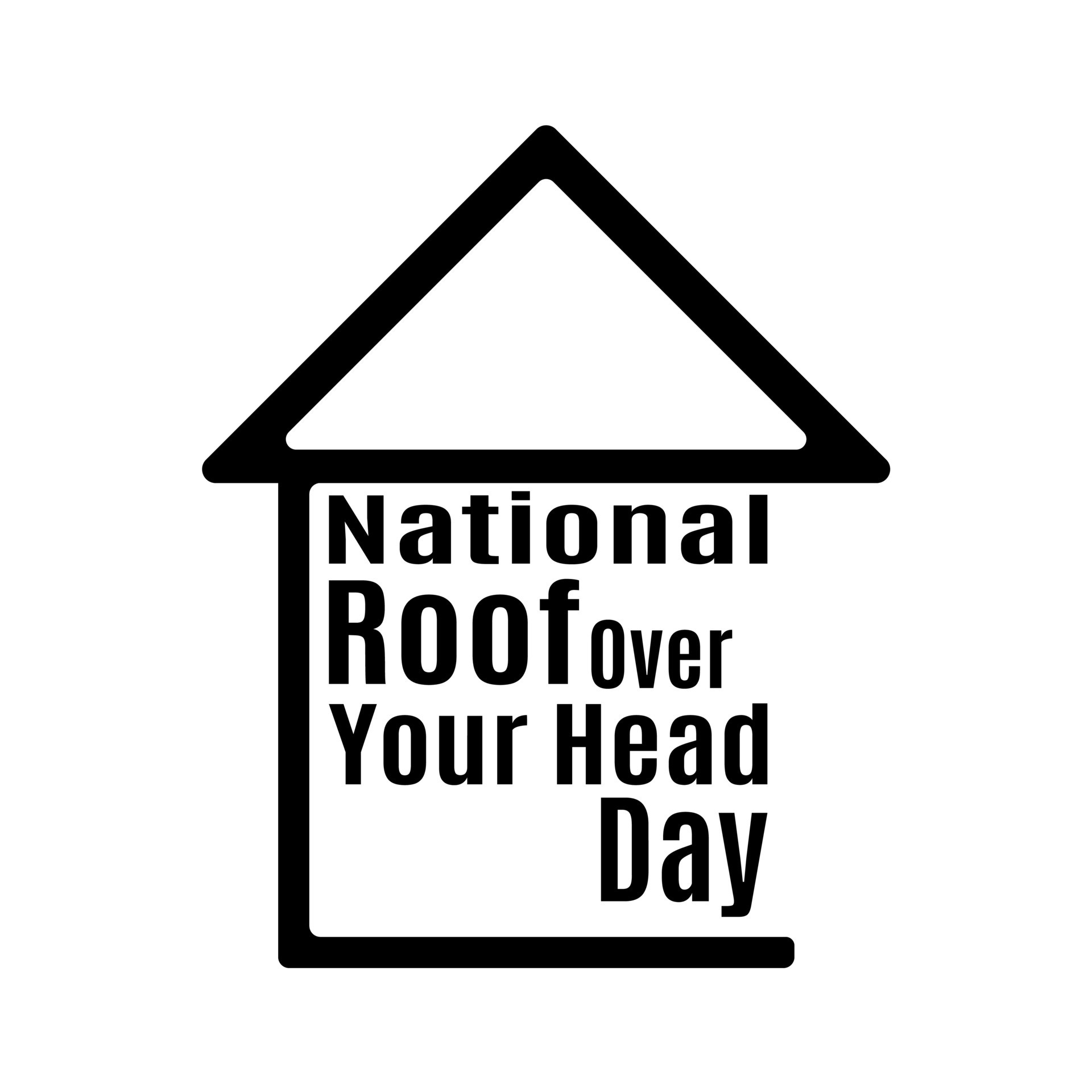 National Roof Over Your Head Day, Idea for poster, banner, flyer or
