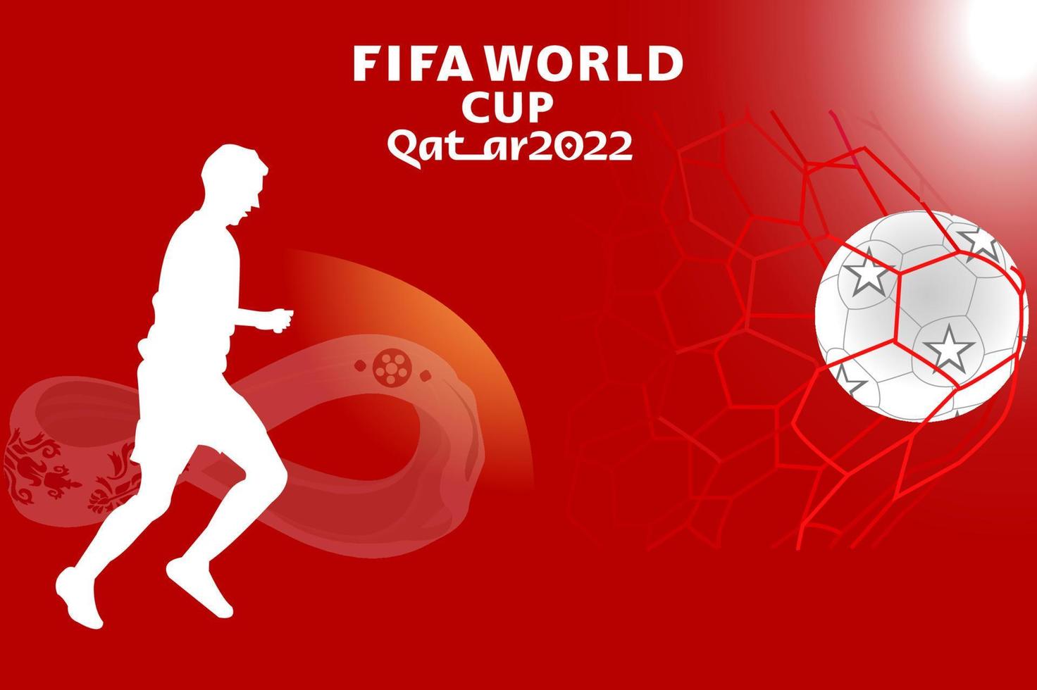 FIFA World Cup 2022, Banner on the theme of world championship in Qatar 2022. vector