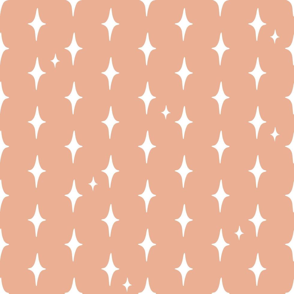 Hand drawn abstract star seamless vector pattern