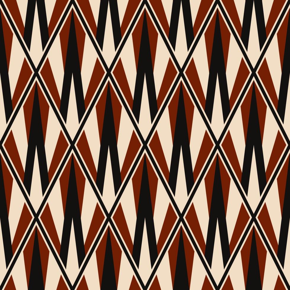 Ethnic geometric vintage pattern. Abstract vintage geometric diamond shape seamless pattern background. Use for fabric, textile, interior decoration elements, upholstery, wrapping. vector