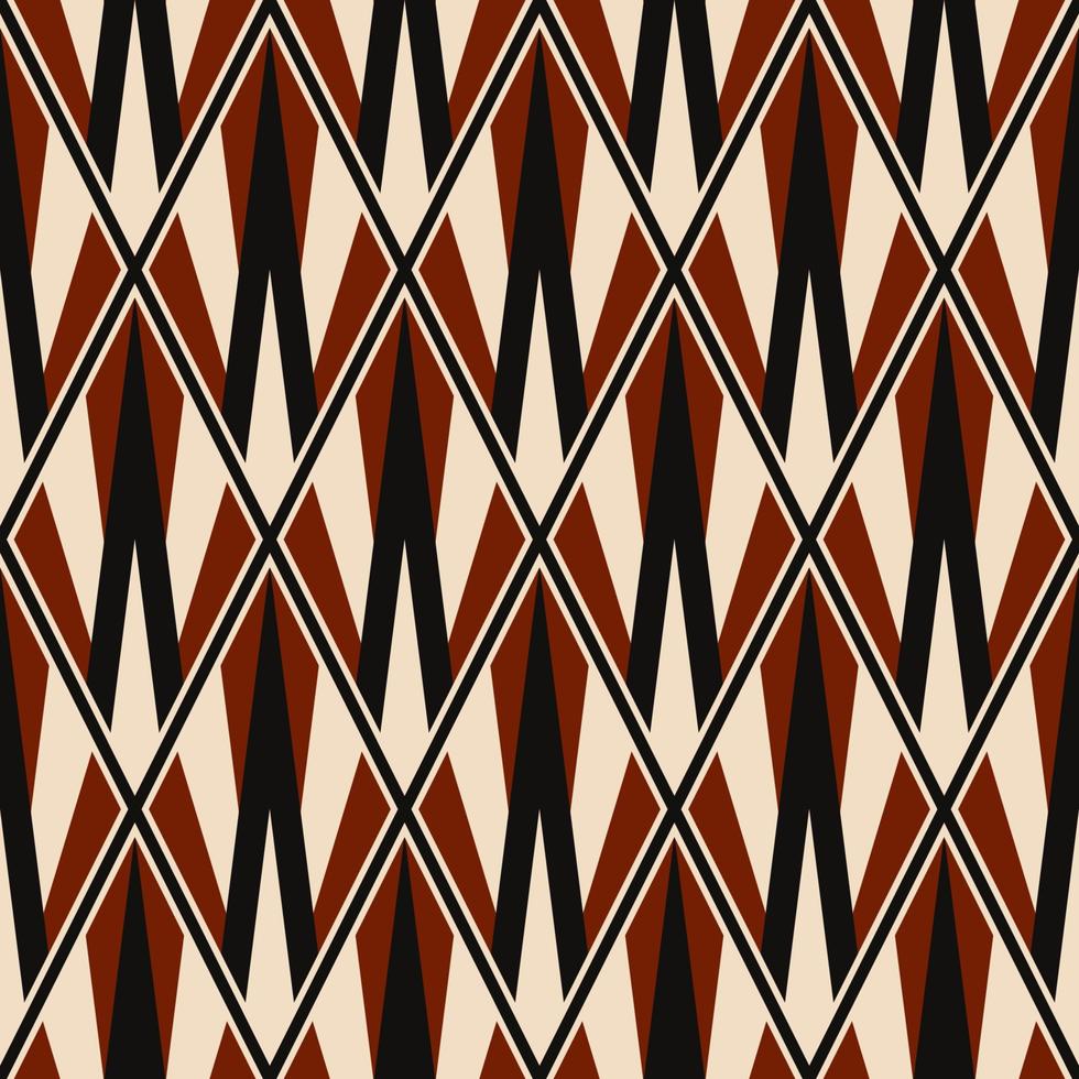 patrón vintage geométrico étnico. Fondo de patrón sin costuras con forma de diamante geométrico vintage abstracto. uso para telas, textiles, elementos de decoración de interiores, tapicería, envoltura. vector