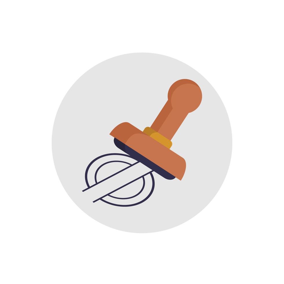Rubber Stamp Flat Icon Vector. Rubber Stamp icon for web. vector