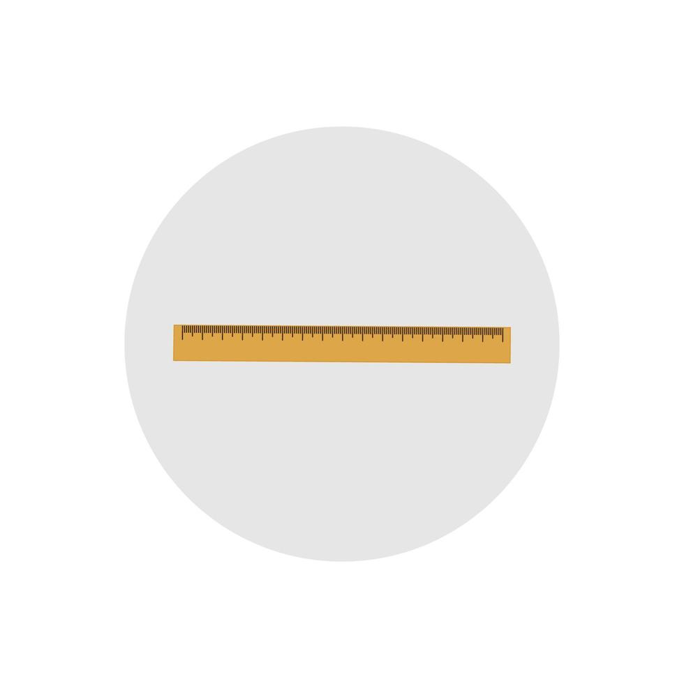 Flat isolated illustration of ruler vector icon for any web design