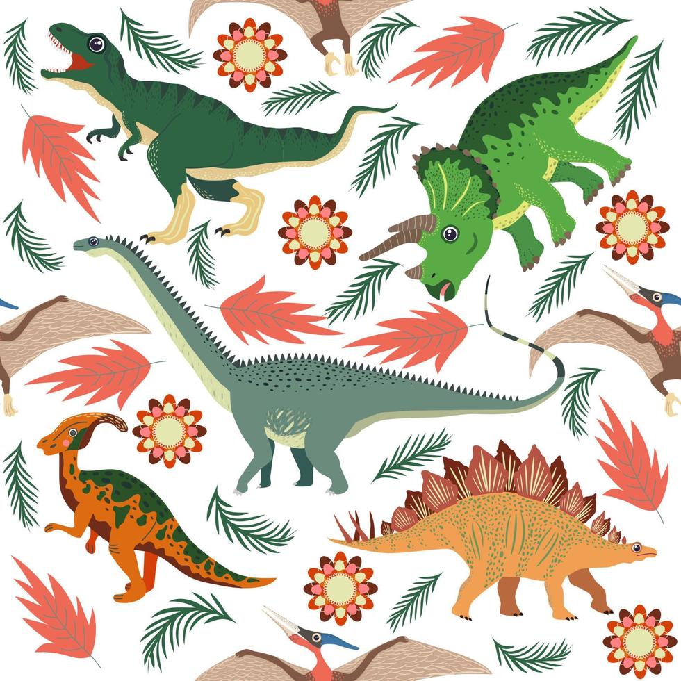 patrón de dinosaurio de fideos. estampado de dragón textil sin costuras,  fondo de tela infantil de moda, dinosaurios de dibujos animados. 12768473  Vector en Vecteezy