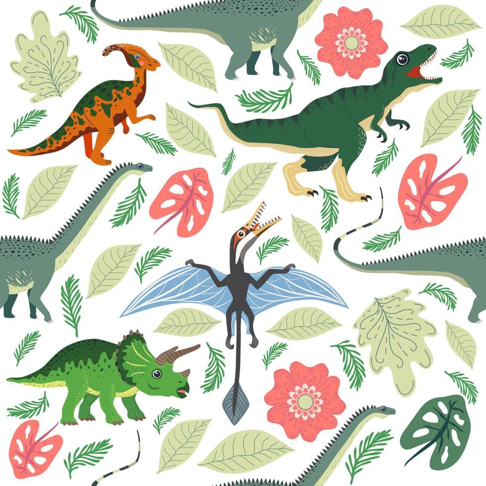 patrón de dinosaurio de fideos. estampado de dragón textil sin costuras,  fondo de tela infantil de moda, dinosaurios de dibujos animados. 12768474  Vector en Vecteezy