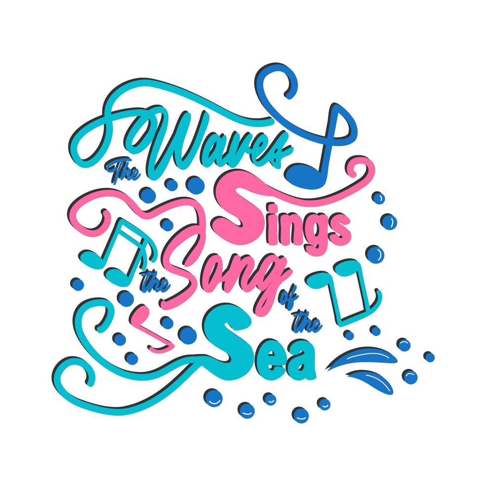 Mermaid card with hand drawn sea elements and lettering. Calligraphy summer quote with seashells, hearts and pearls. Summer print vector