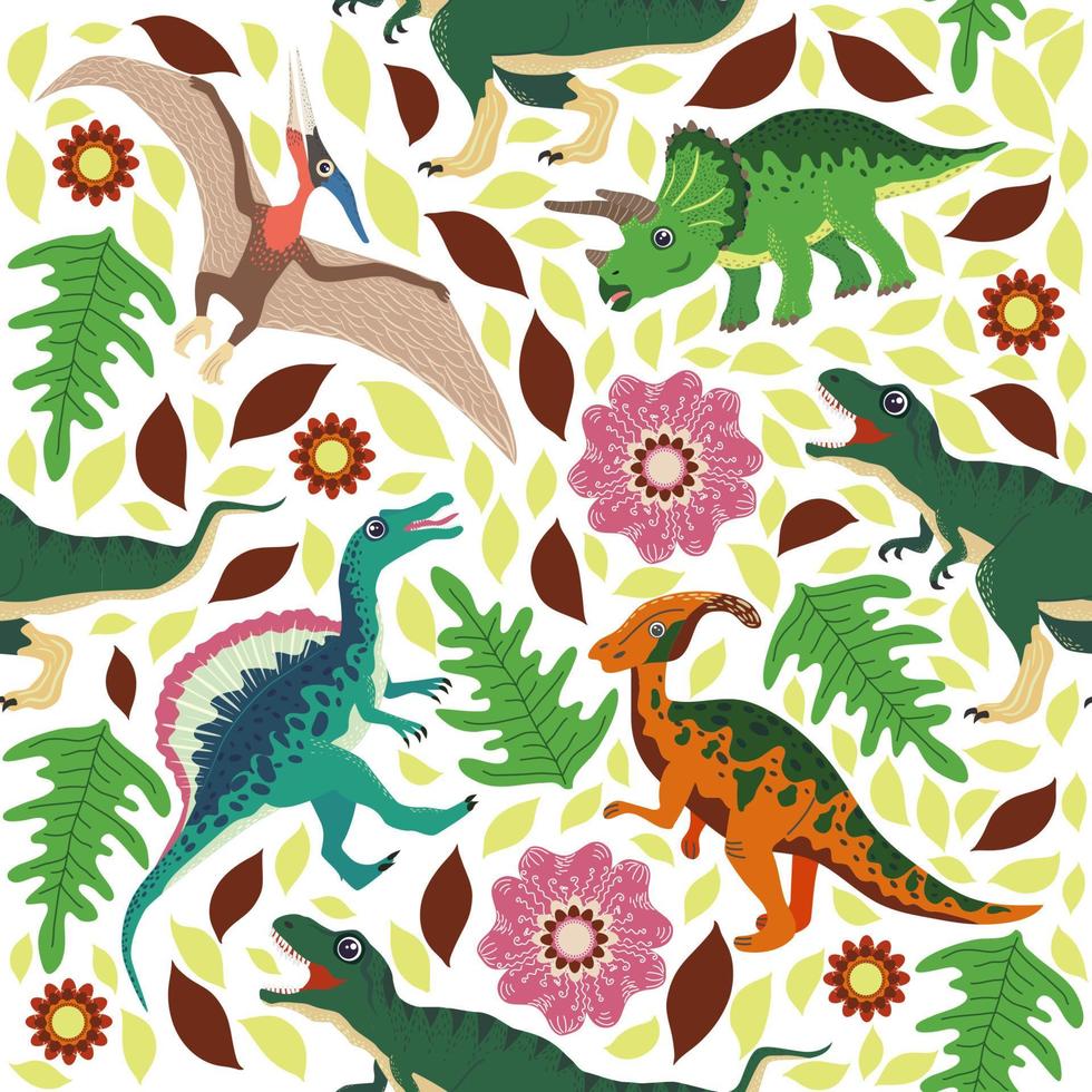 patrón de dinosaurio de fideos. estampado de dragón textil sin costuras,  fondo de tela infantil de moda, dinosaurios de dibujos animados. 12768576  Vector en Vecteezy