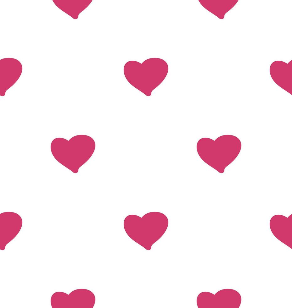 Seamless pattern with red hearts and the inscription love you. Decorative elements backdrop vector