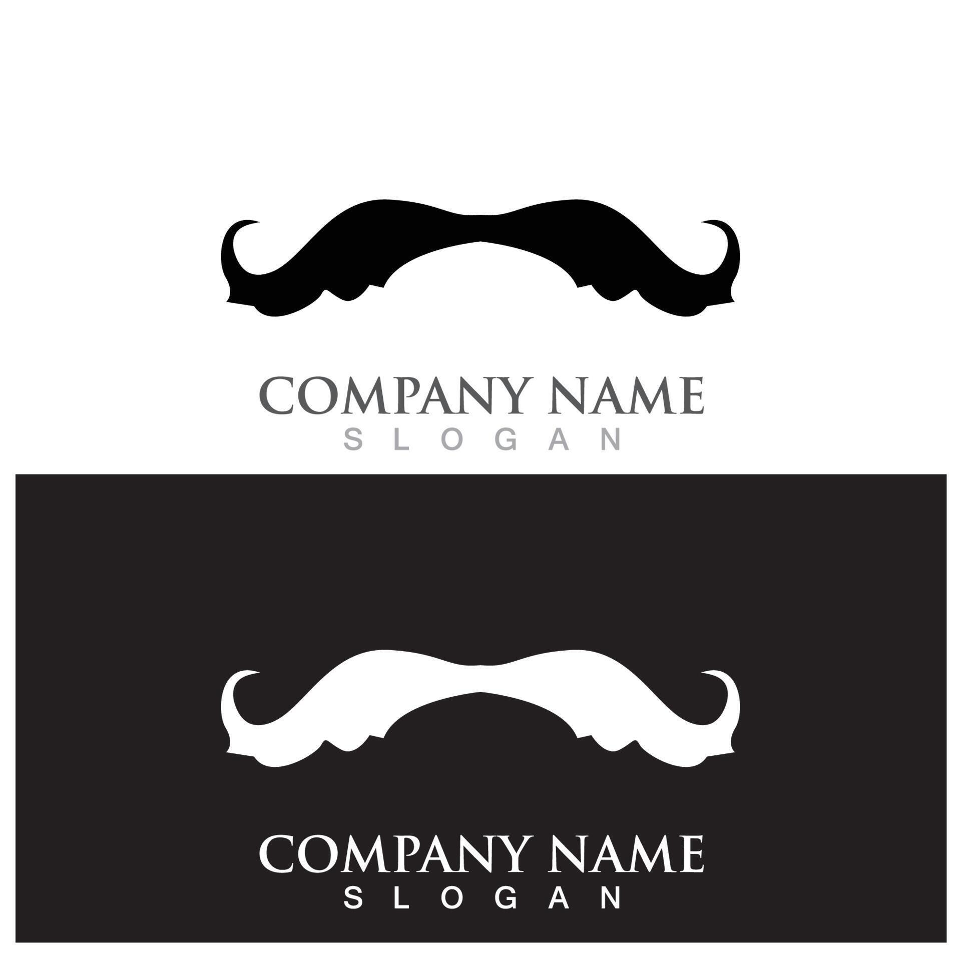 mustache logo and vector template 12769151 Vector Art at Vecteezy