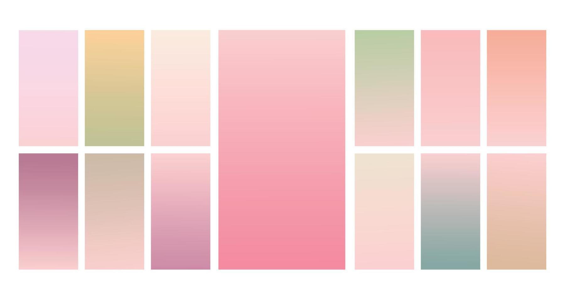 Set of Pastel gradient background. Soft pastel gradient background Template. Modern screen gradient for web vector
