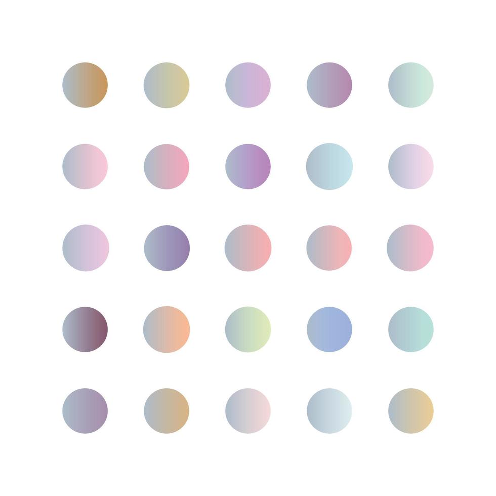 Pastel gradient smooth and vibrant color set. gradient set round Vector Template for design