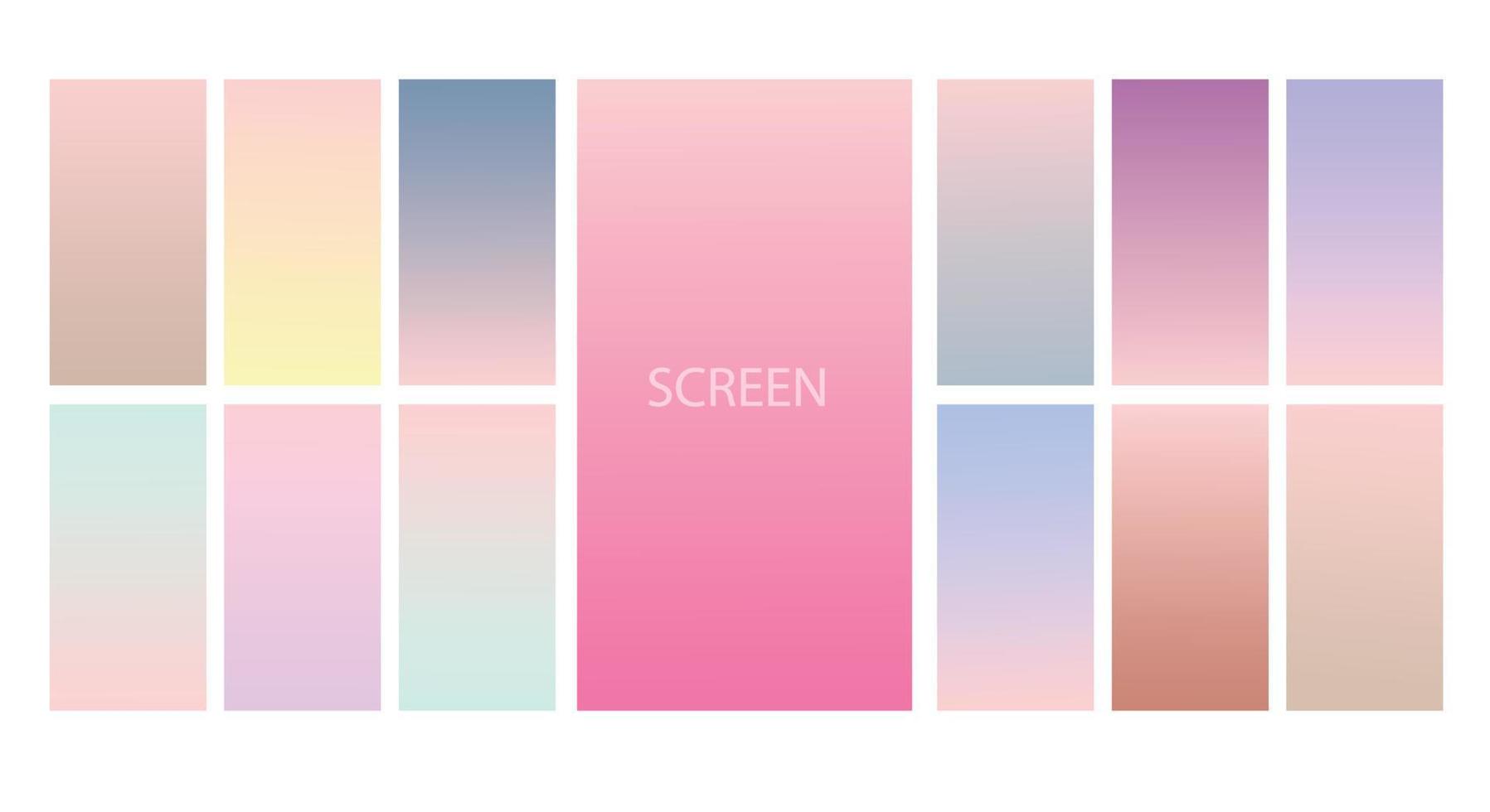 Modern Screen vector pastel gradient Background. Vibrant smooth soft color gradient for Mobile Apps, background Design. Bright Soft Color Gradient for mobile apps.