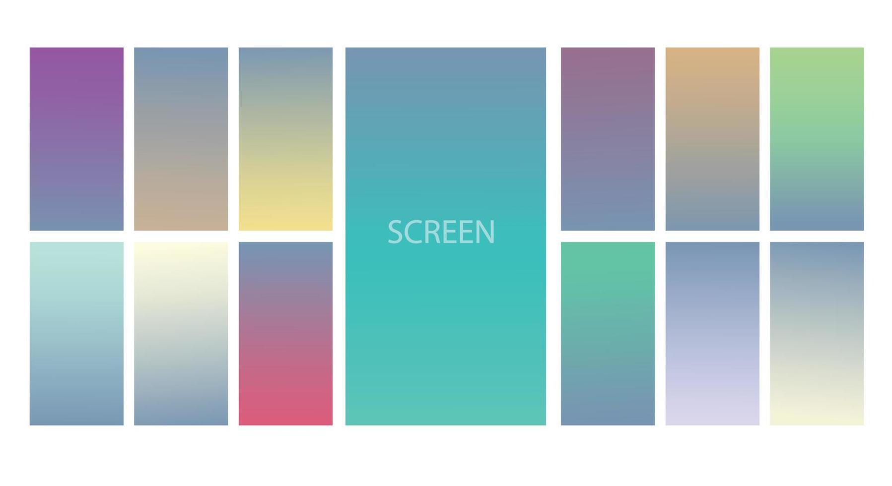 Set of Pastel gradient background. Soft pastel gradient background Template. Modern screen gradient for web vector