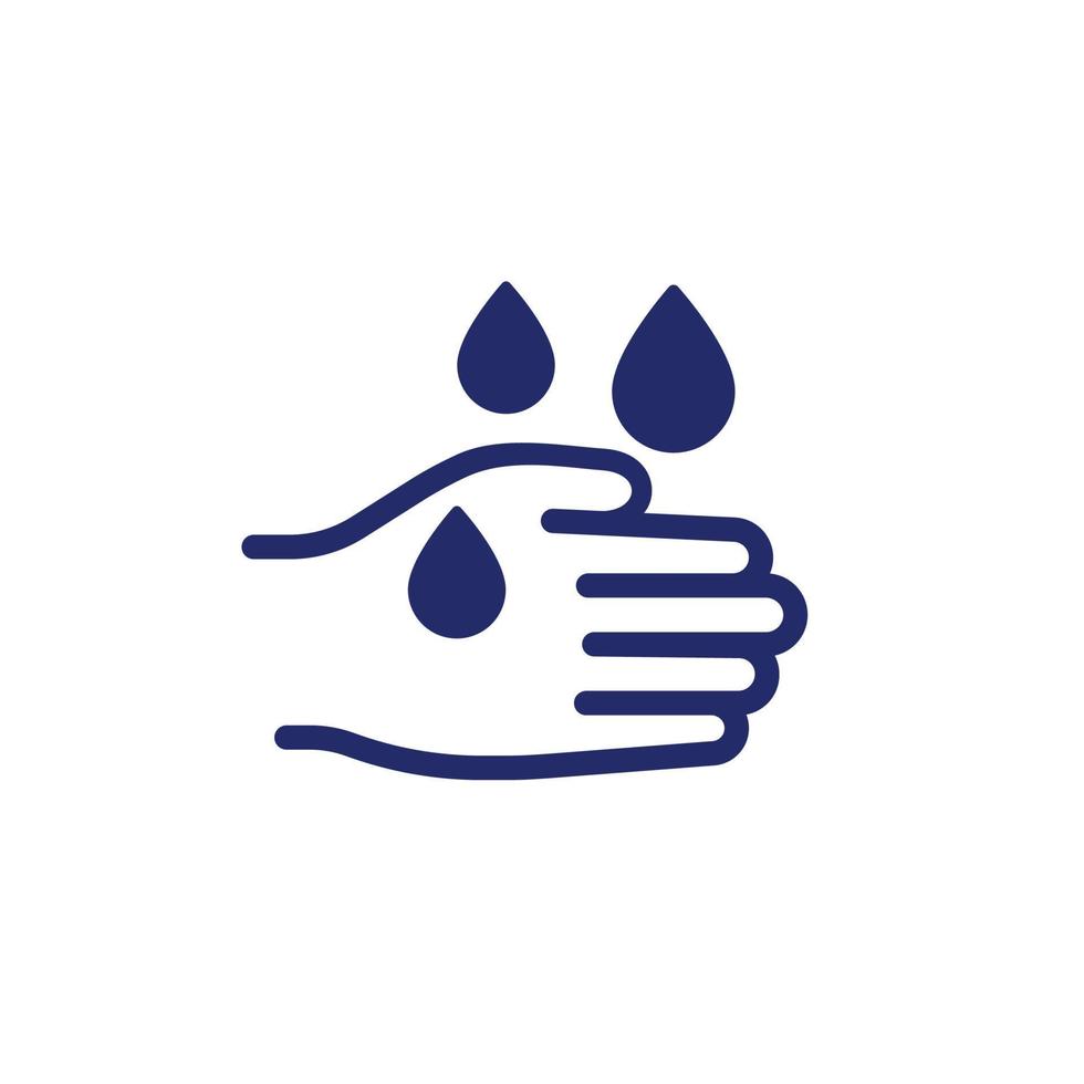 wash hands icon, hygiene and disinfection vector