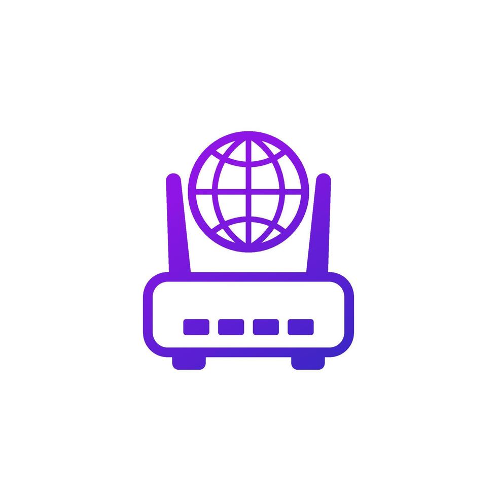router or internet modem icon vector