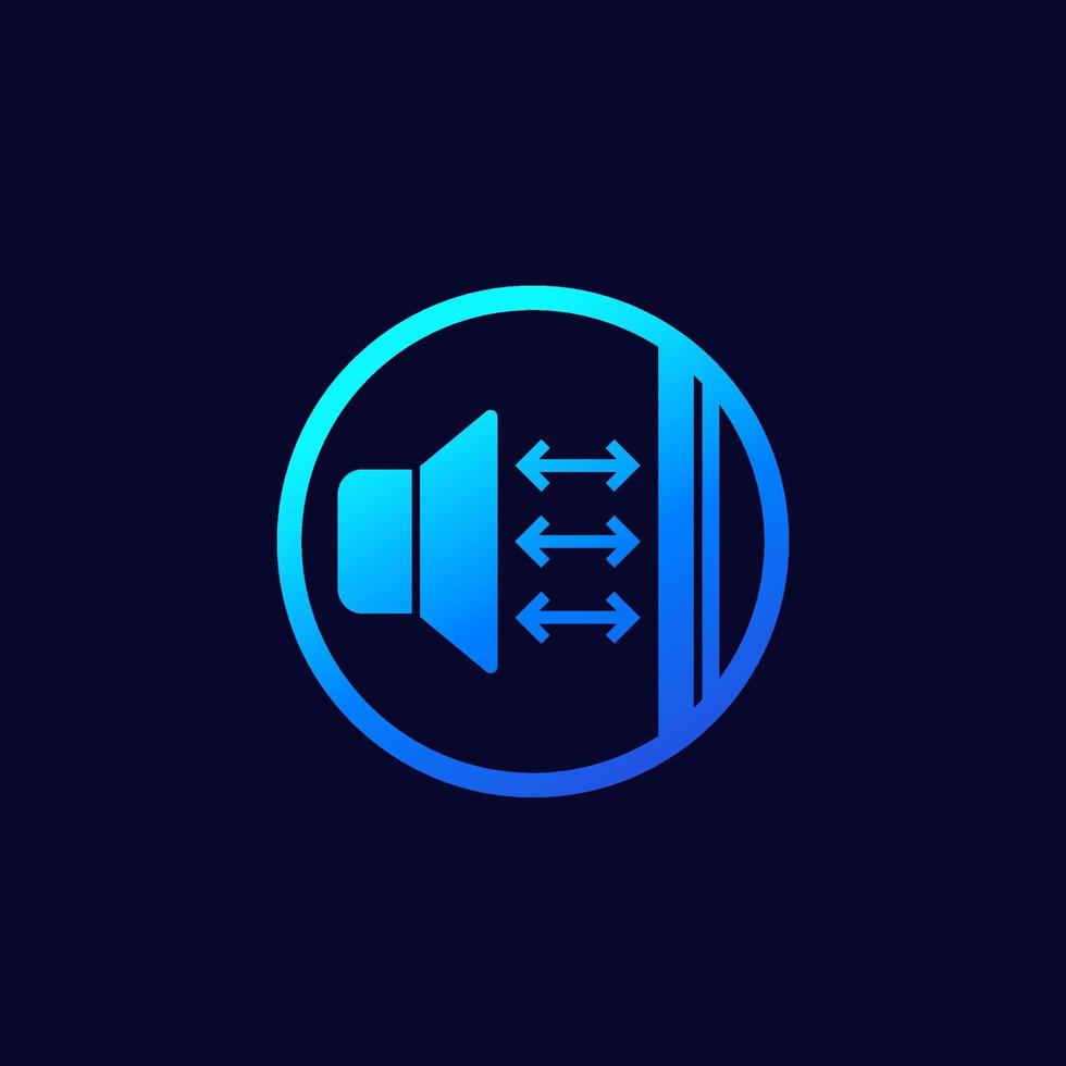 soundproofing or soundproof wall vector icon