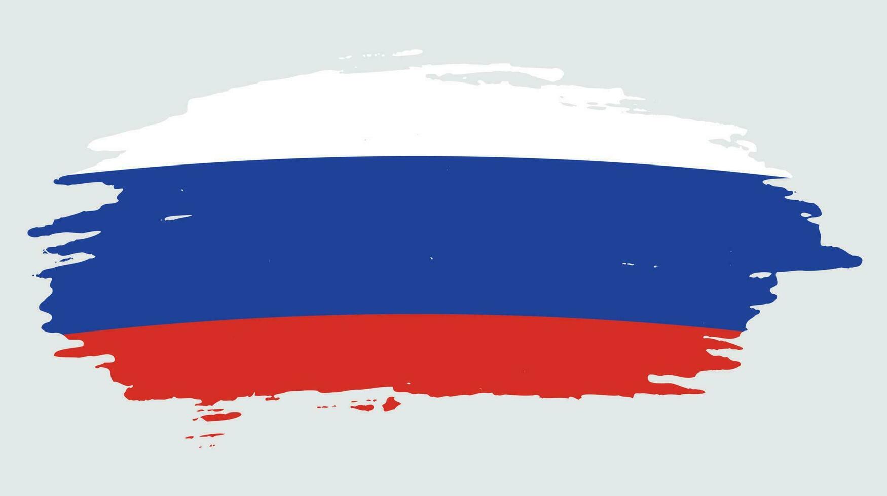 New brush grunge texture Russia flag vector