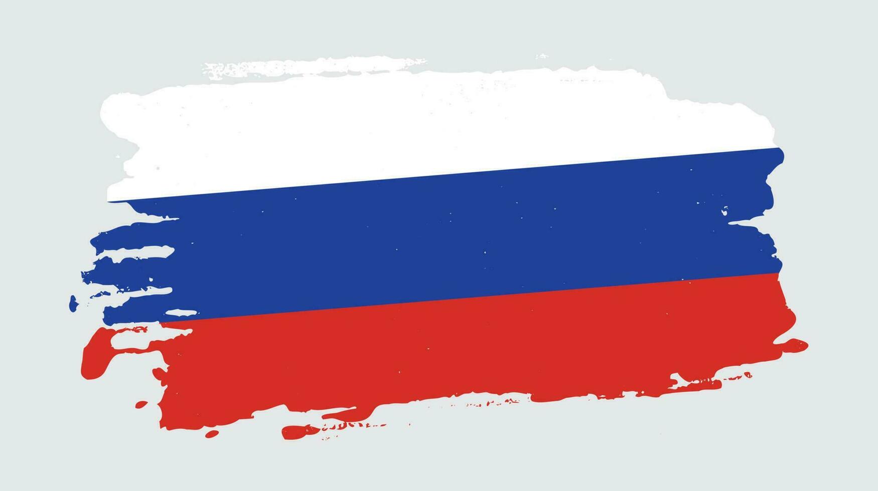 bandera plana de rusia grunge vector