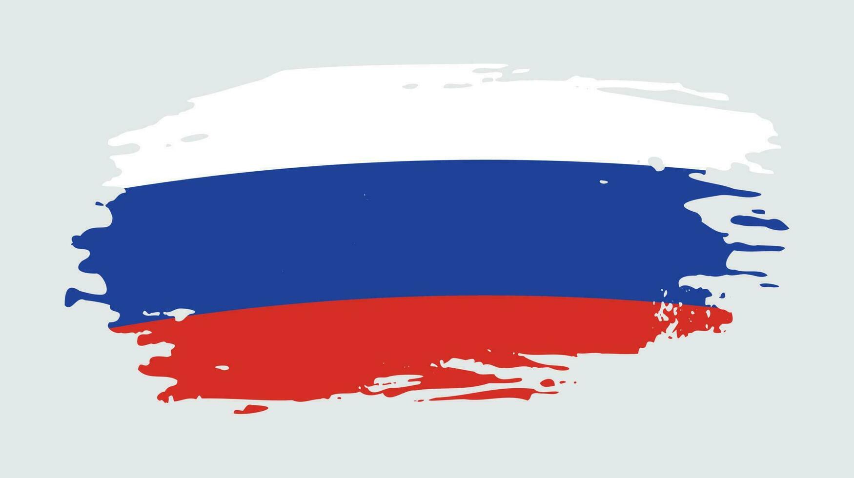 Hand paint Russia flag vector