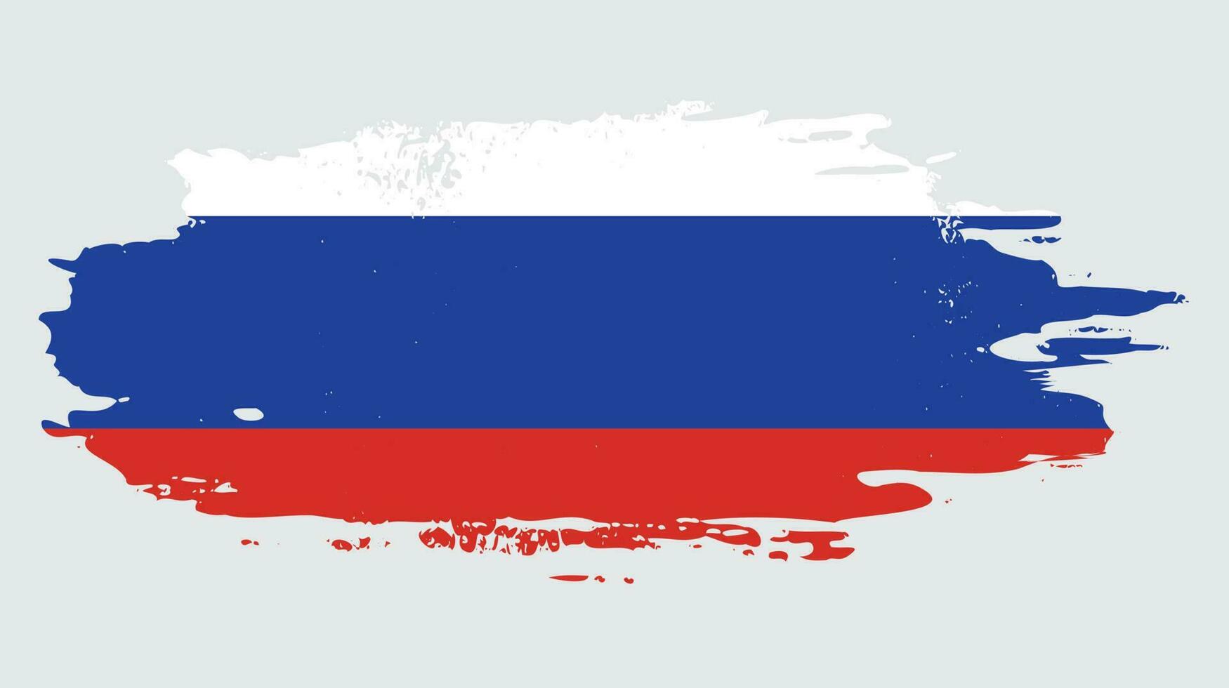 Colorful graphic grunge texture Russia flag vector