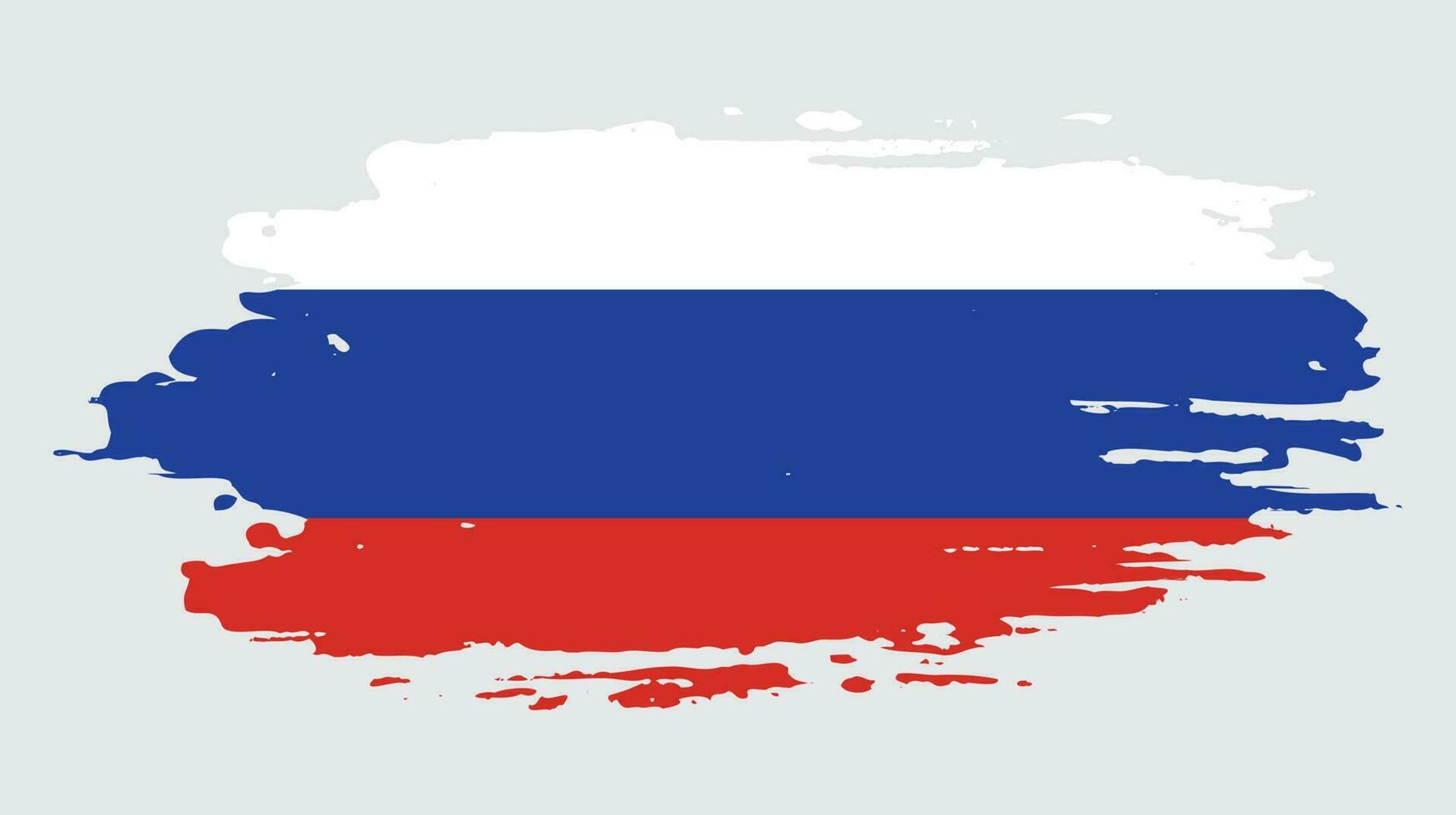 New Russian grungy flag vector