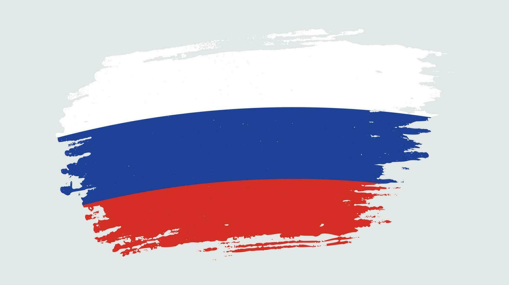 Grunge texture Russian flag background vector