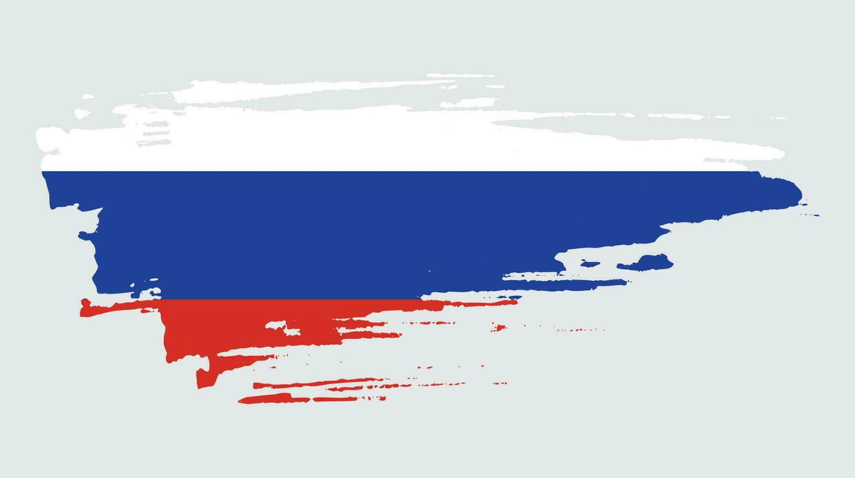 Flat grunge texture vintage Russia flag vector