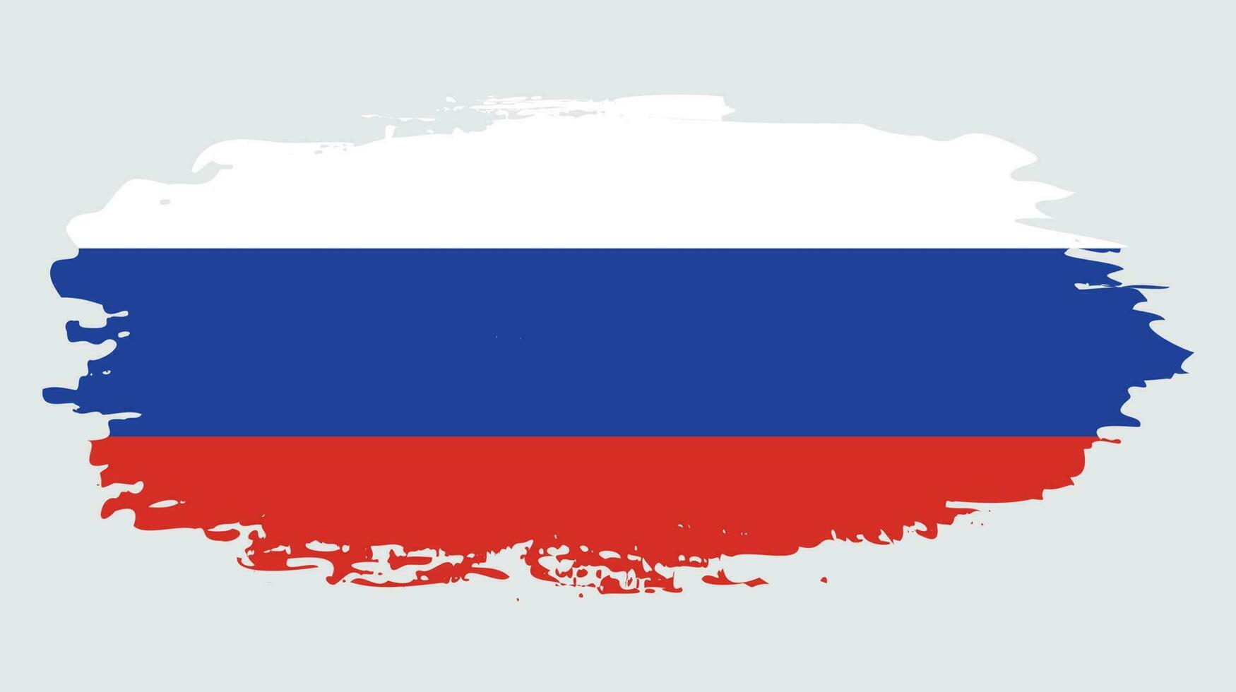 Grunge texture distressed Russia flag vector