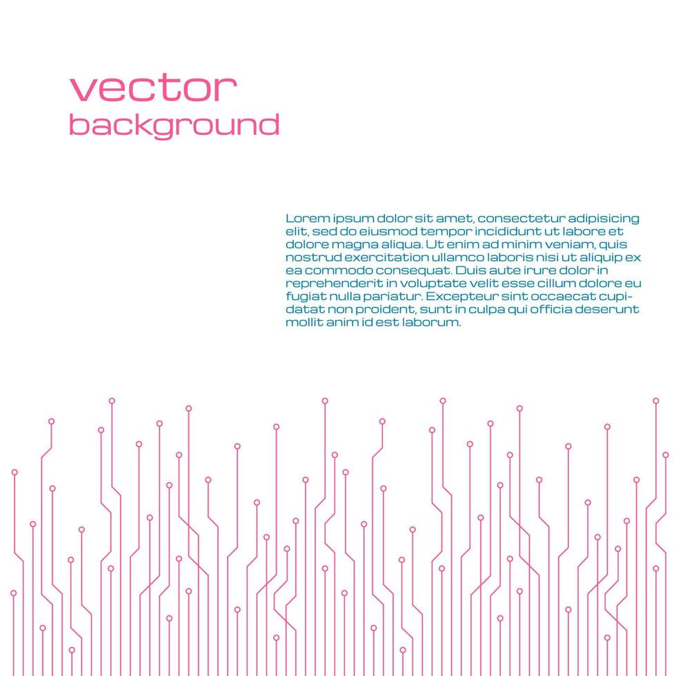Abstract technological white background with elements of the microchip. Circuit board background texture. Vector illustration.