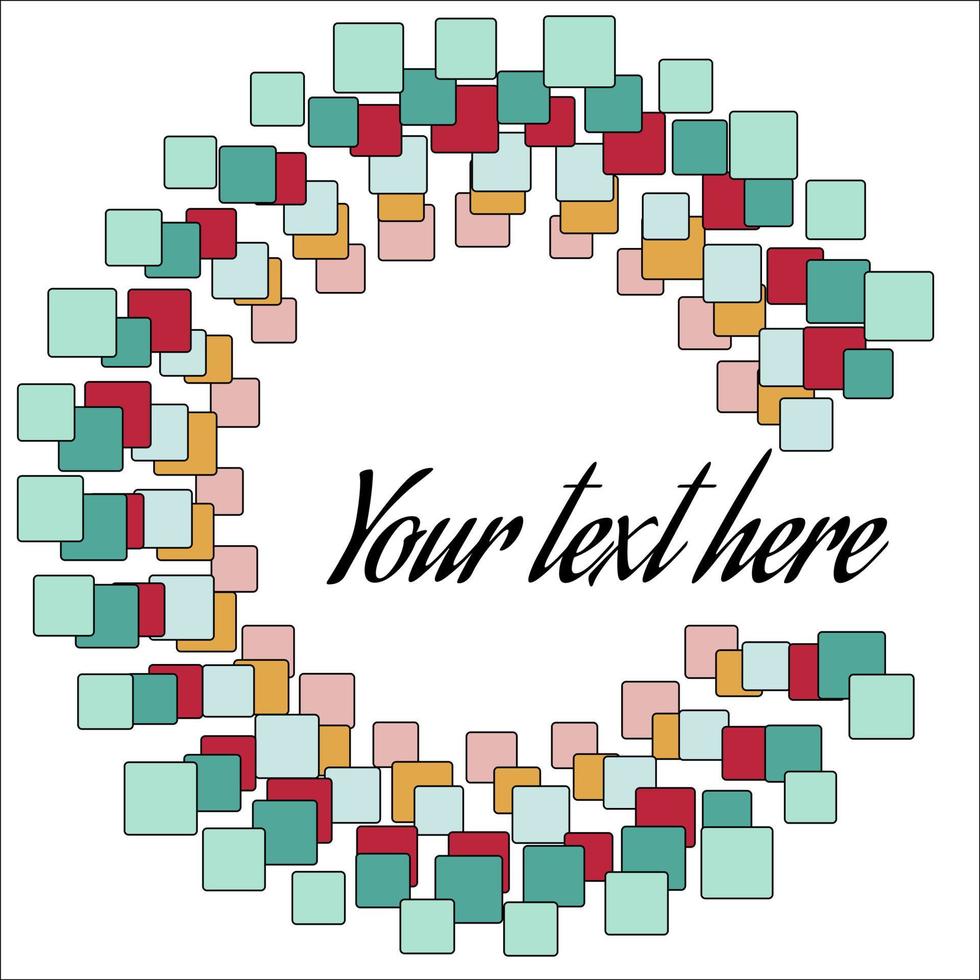 Round Form of Vector Bubbles. Modern Design Circle Template Background.