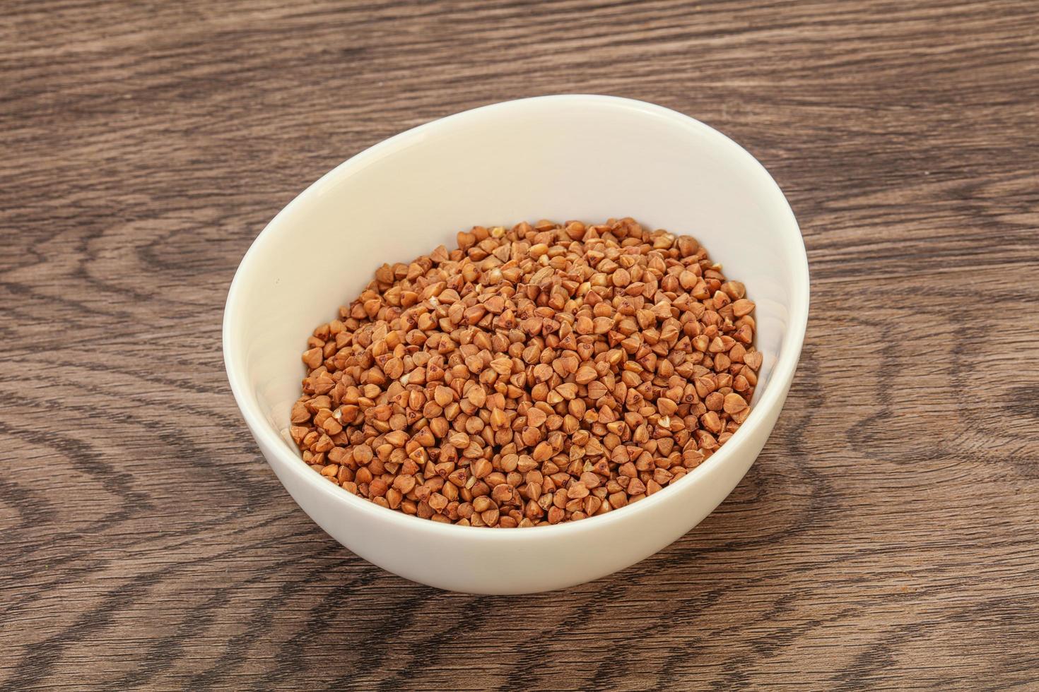 Buckwheat cereal in bowl photo