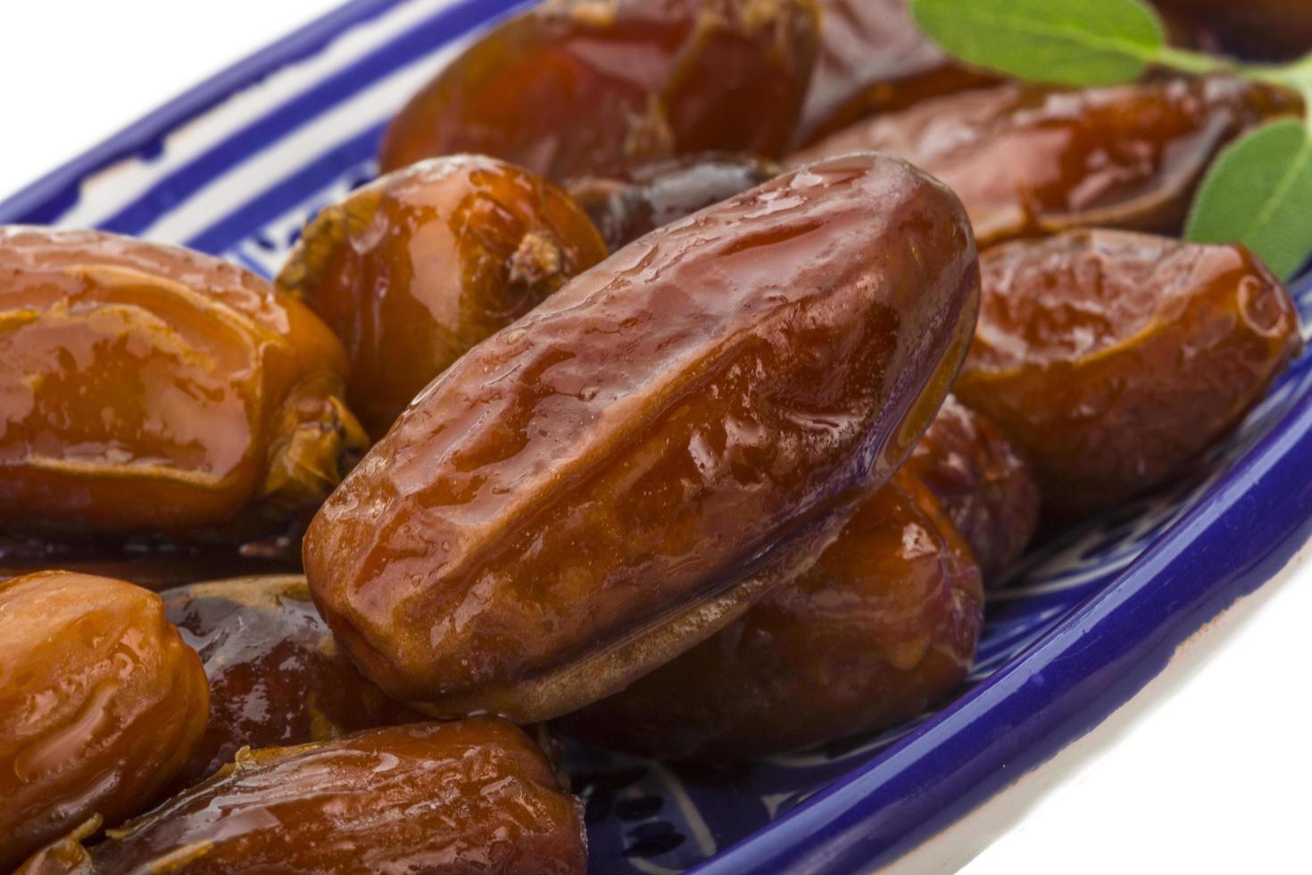 Dates on white photo