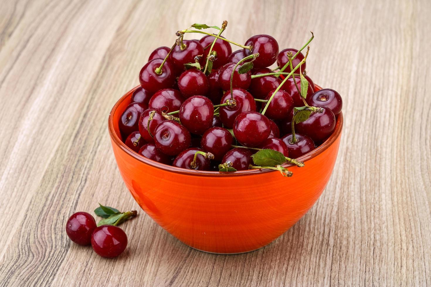 Cherry in bowl photo