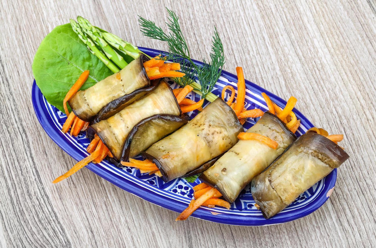 Eggplant rolls dish photo