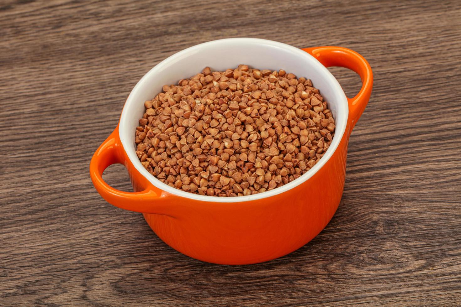 Buckwheat cereal in bowl photo