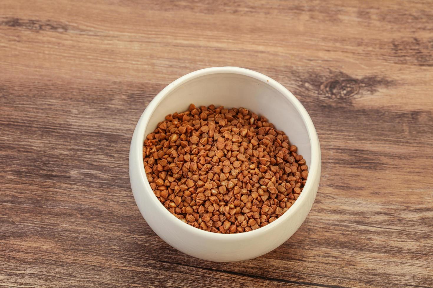 Buckwheat cereal in bowl photo