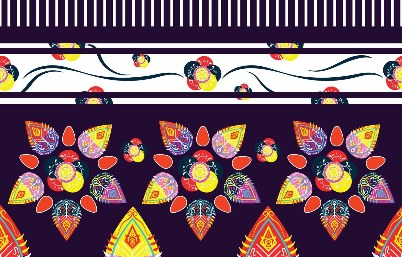 Geometric ethnic oriental ikat seamless pattern traditional Design for background,carpet,wallpaper,clothing,wrapping,batik,fabric,vector illustration. embroidery style. vector