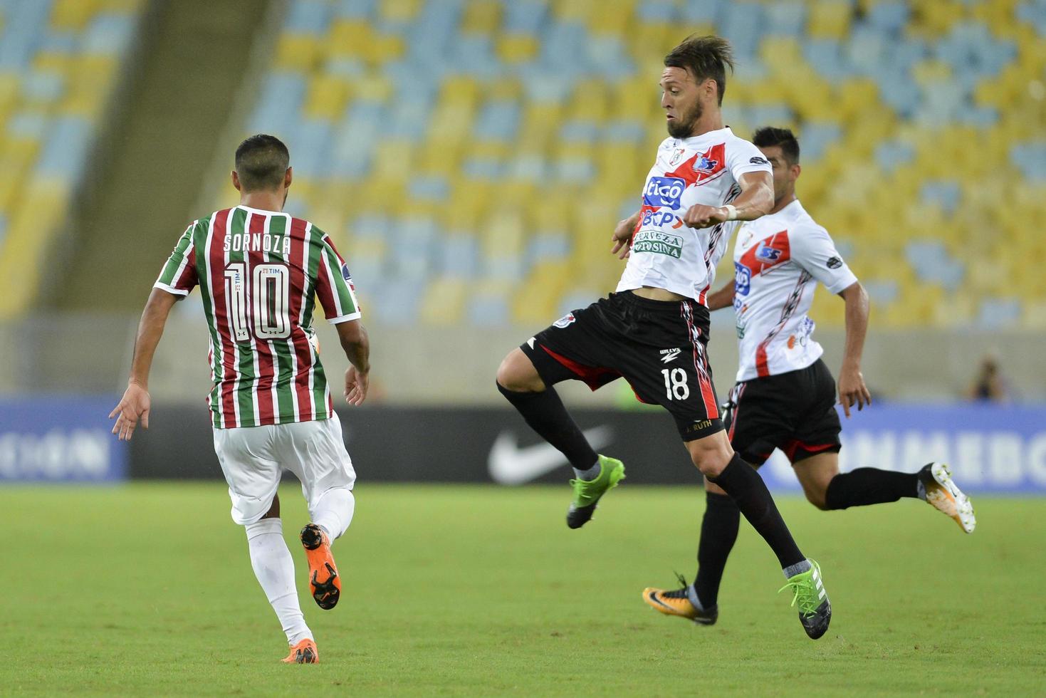 Rio, Brazil - april 11, 2018 - Victor Galain P2cora  player in match between Fluminense and Nacional Potossi by the sulamerica Championship in Maracana Stadium photo