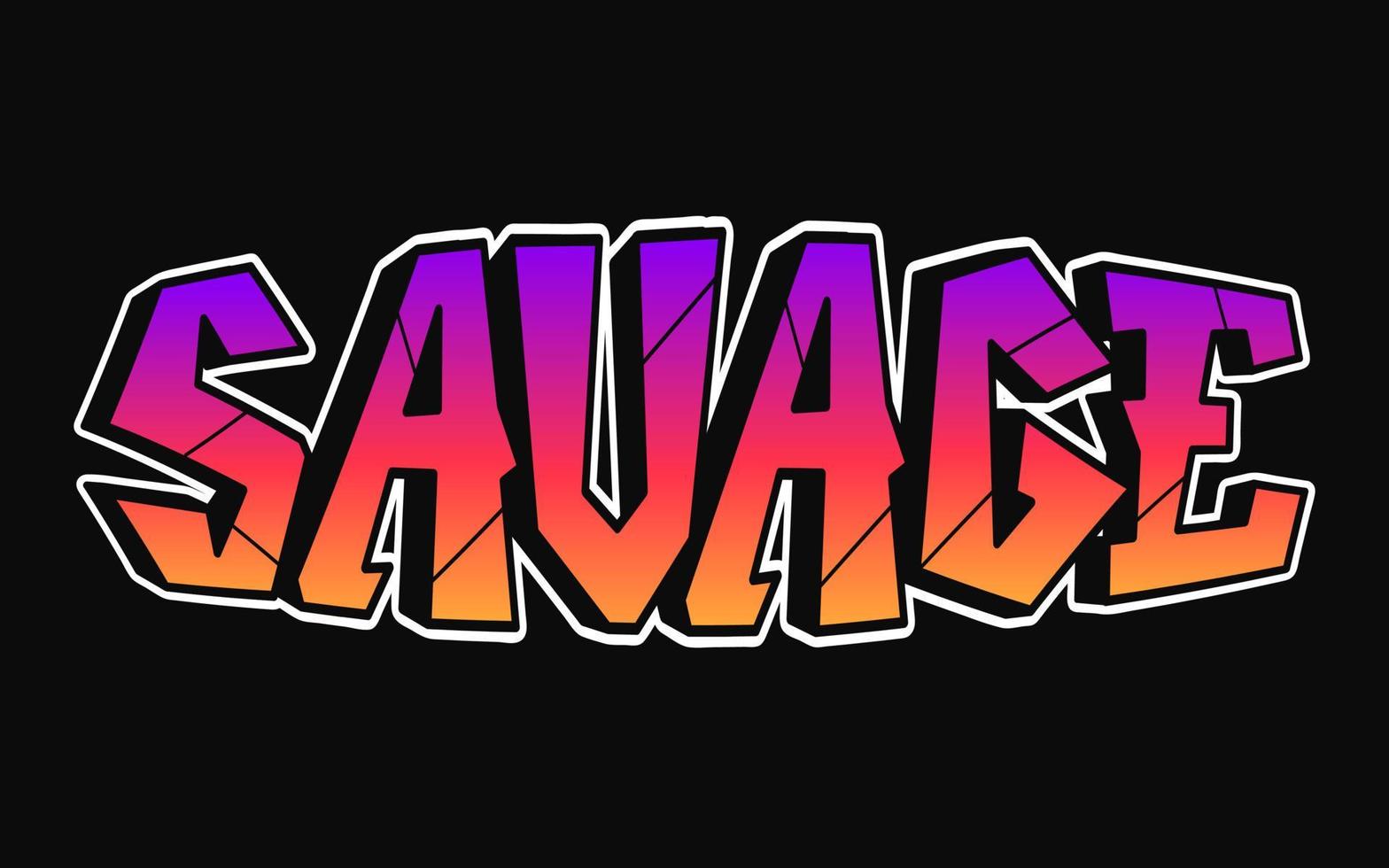 Letras de estilo graffiti de palabra salvaje. vector dibujado a mano doodle dibujos animados logotipo salvaje ilustración. impresión para póster, camiseta, camiseta, logotipo, concepto de etiqueta