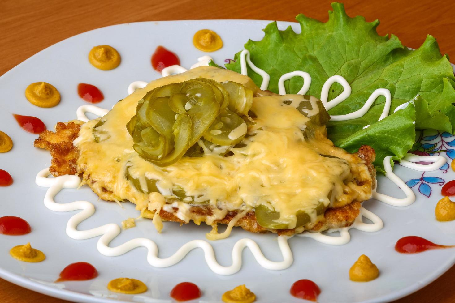 Pork schnitzel meal view 12772437 Stock Photo at Vecteezy