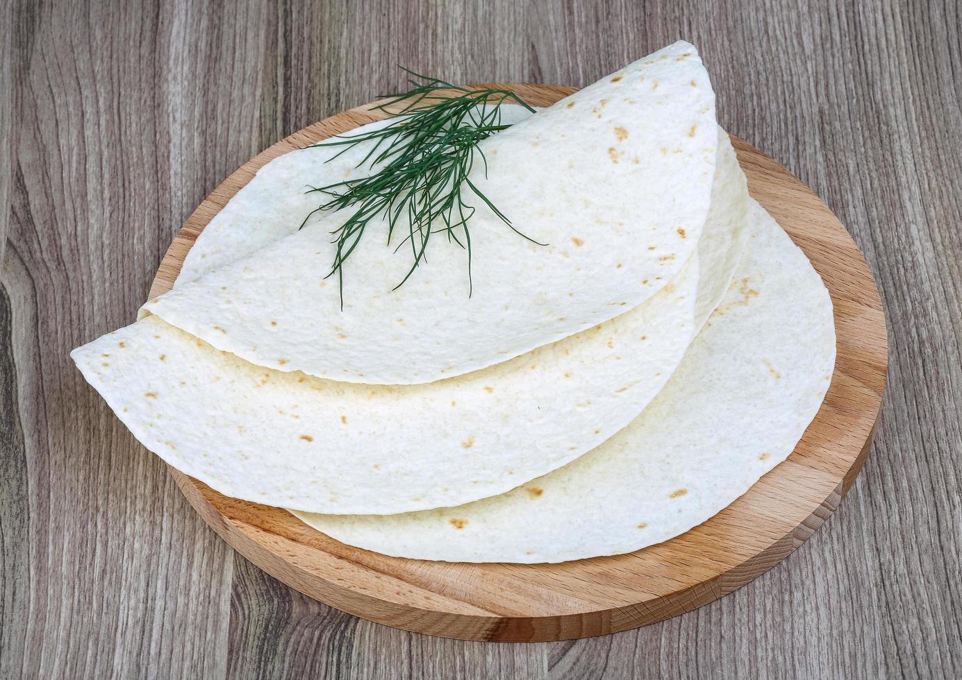 Tortillas on wood photo