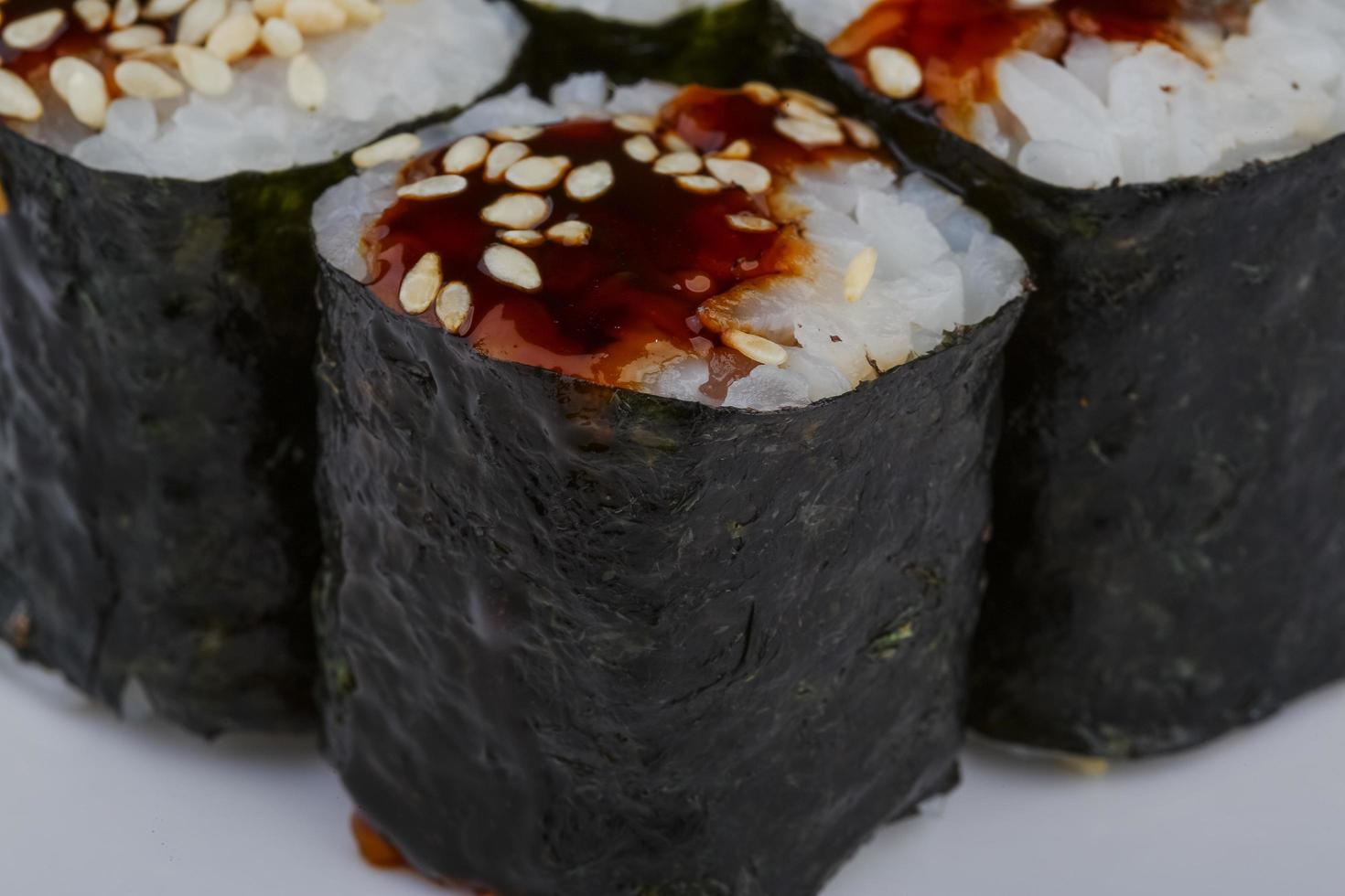 Eel roll dish photo