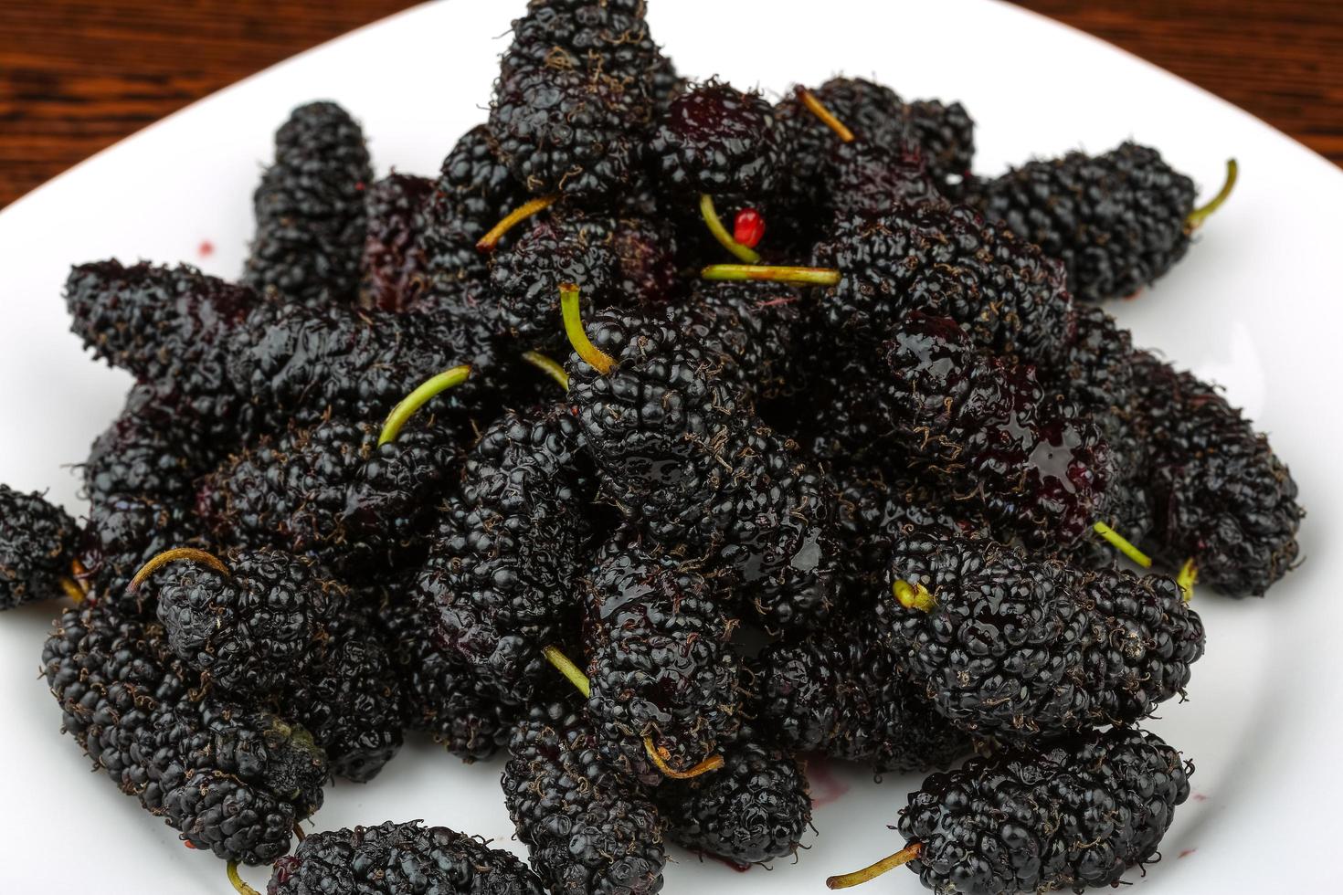 Mulberry on plate photo