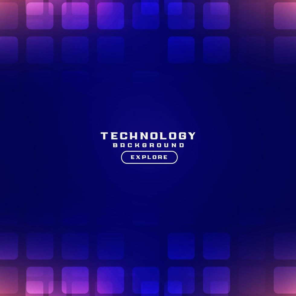 blue technology digital background template design vector