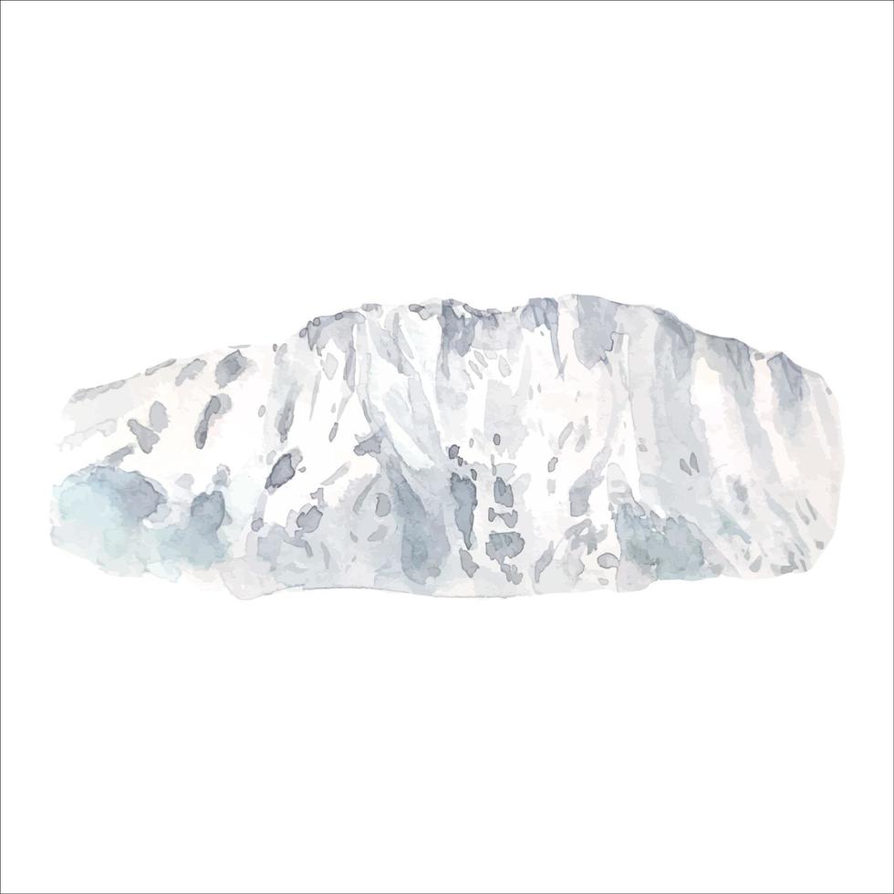 Watercolor illustration of mountains vector