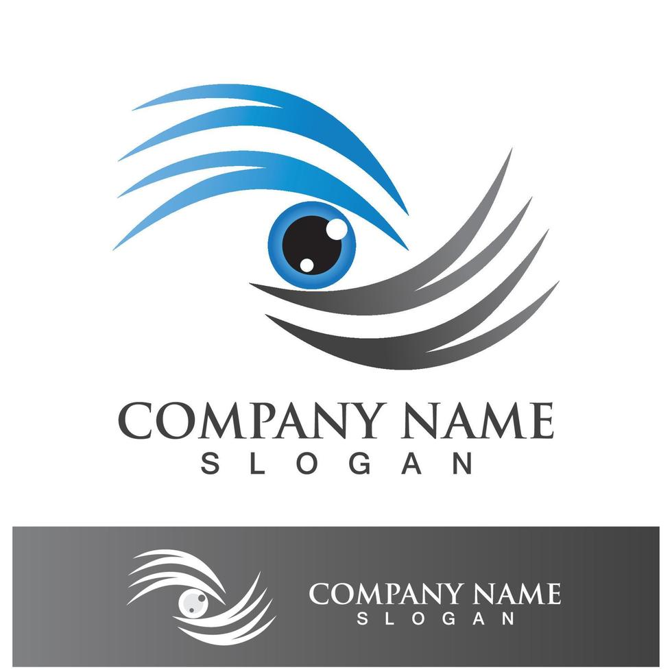 Eye care vector logo design