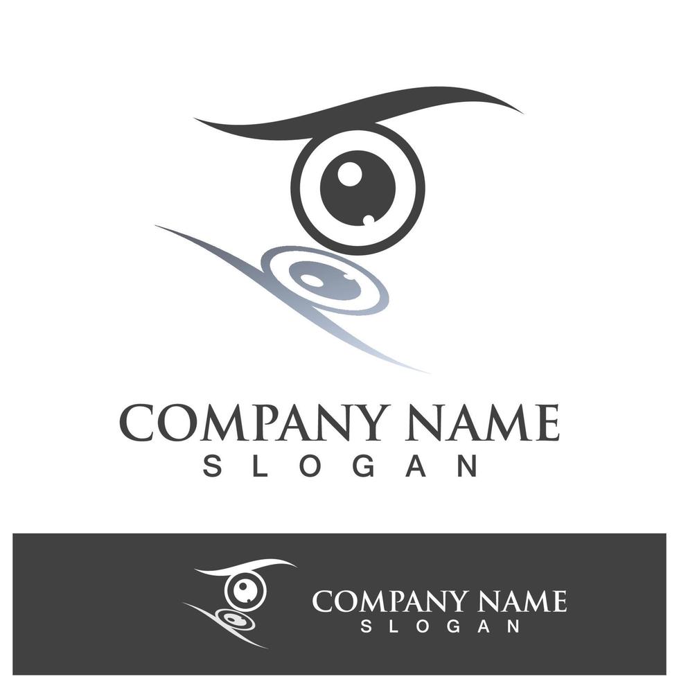 Eye care vector logo design