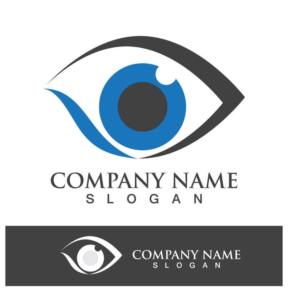 Eye care vector logo design